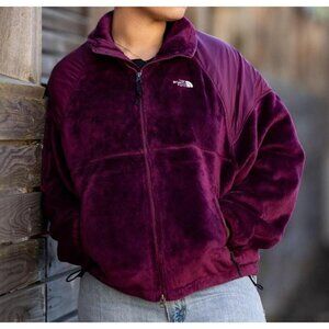 THE NORTH FACE TNF Boysenberry Versa Velour Fleece Full Zip Jacket Sz S-M